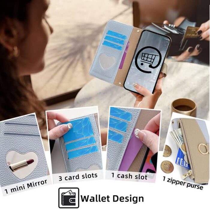 スマホケース 手帳型 ショルダーストラップ付 全機種対応 iPhone16 ショルダー手帳ケース カード収納 ポケット ショルダー手帳ケース