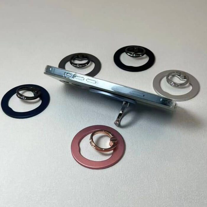 キラキラ MagSafe対応 リングホルダー アルミ合金 スマートフォン スタンドホルダー