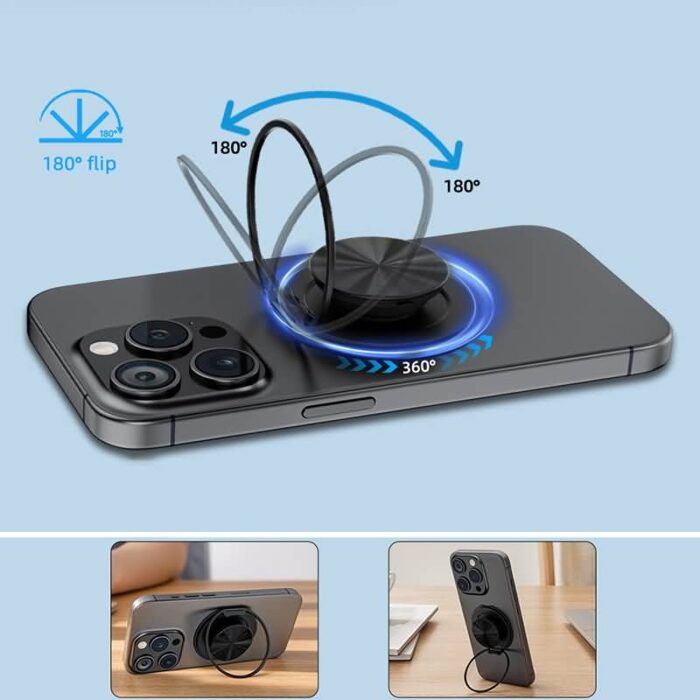 MagSafe対応 スマホグリップ スマホホルダー スタンド機能 マグセーフ リングホルダー